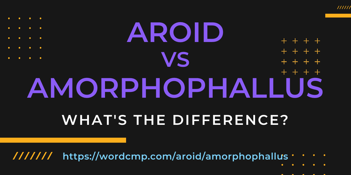Difference between aroid and amorphophallus