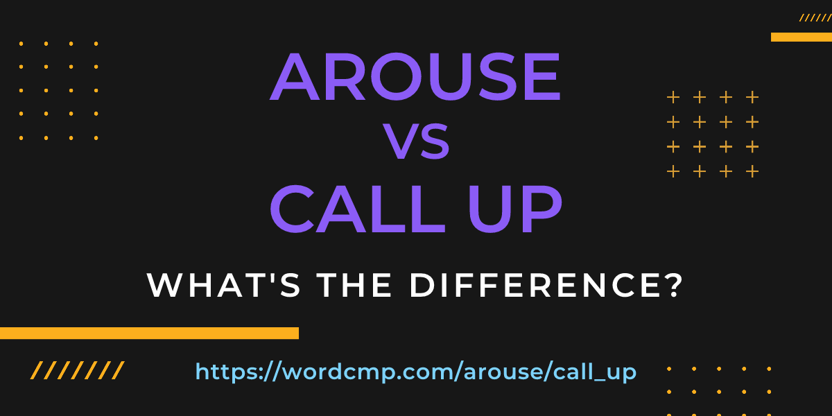 Difference between arouse and call up