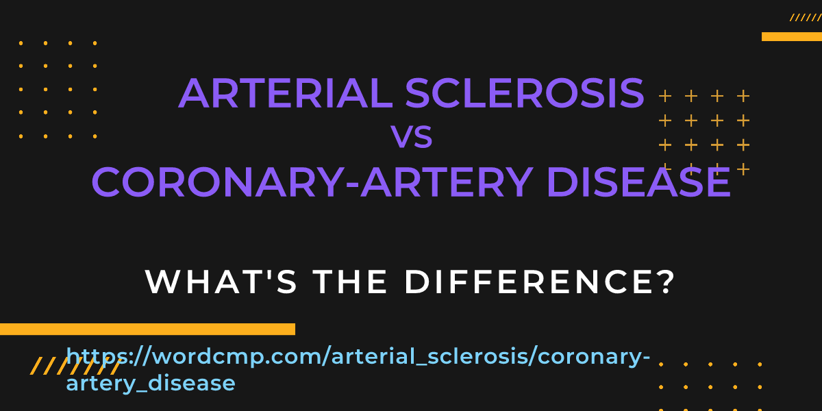 Difference between arterial sclerosis and coronary-artery disease