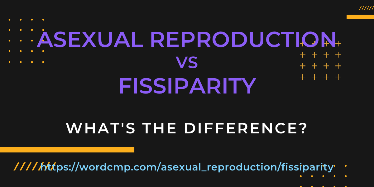 Difference between asexual reproduction and fissiparity