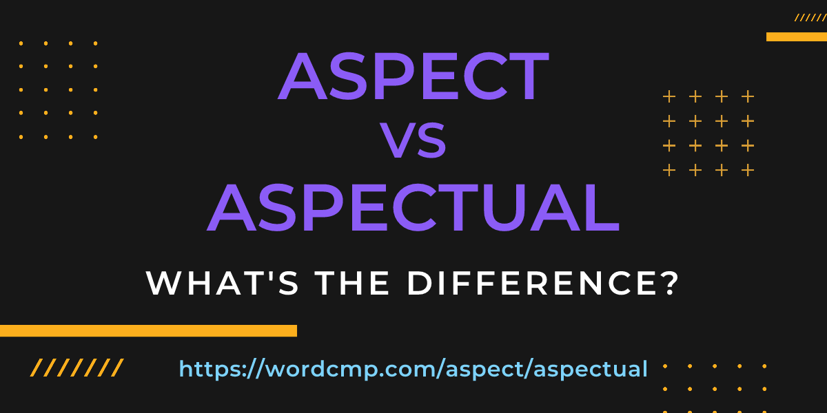 Difference between aspect and aspectual