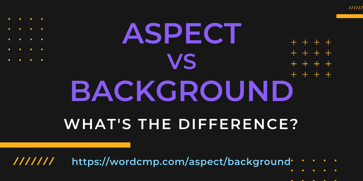 Difference between aspect and background