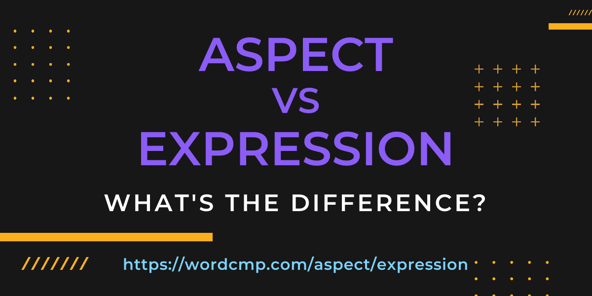 Difference between aspect and expression