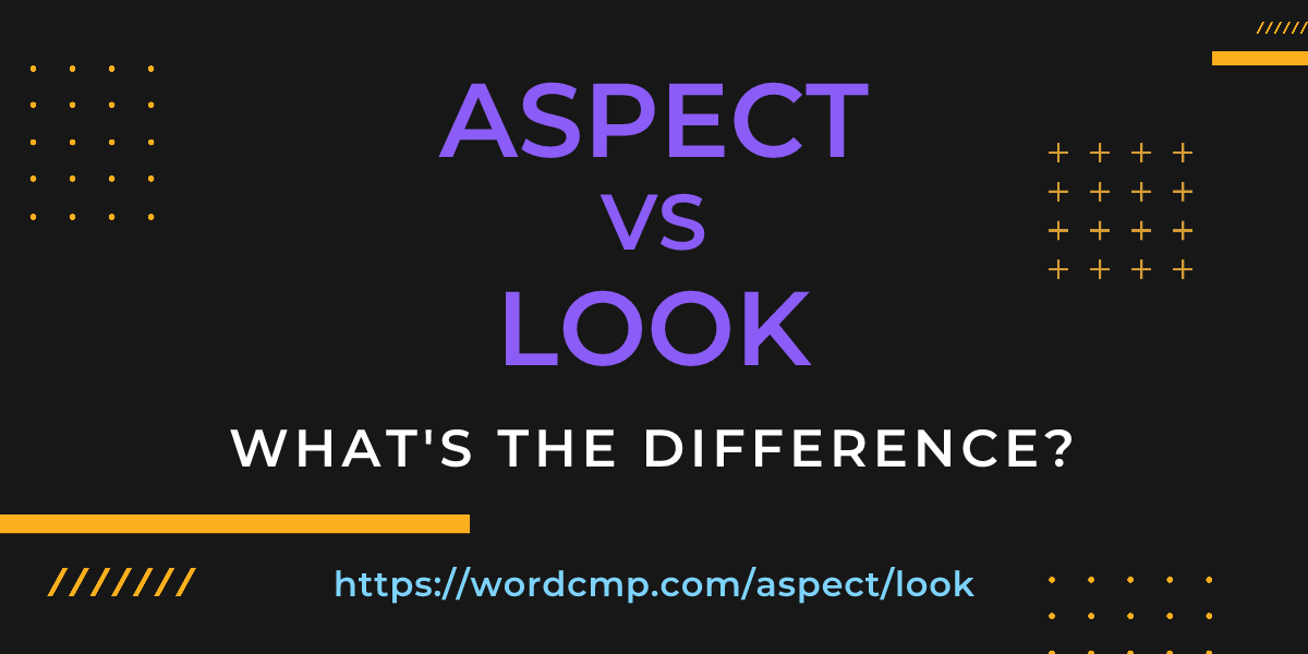 Difference between aspect and look