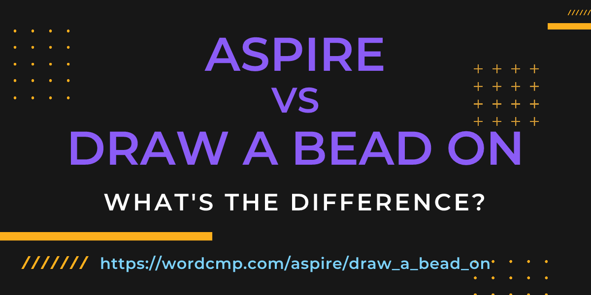 Difference between aspire and draw a bead on