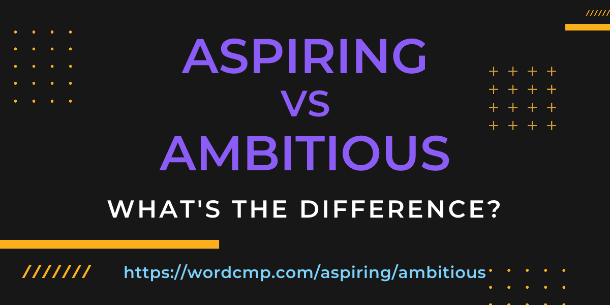 Difference between aspiring and ambitious