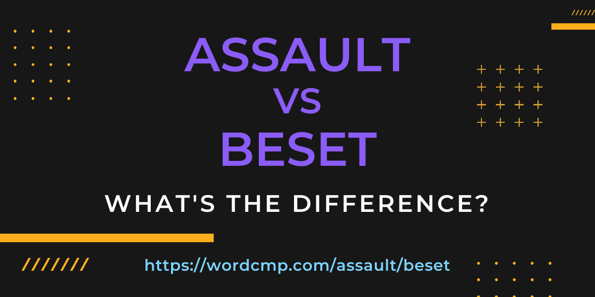 Difference between assault and beset