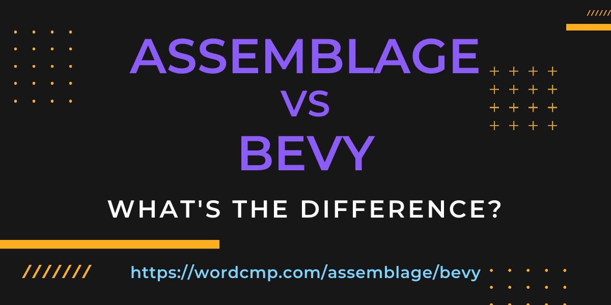 Difference between assemblage and bevy