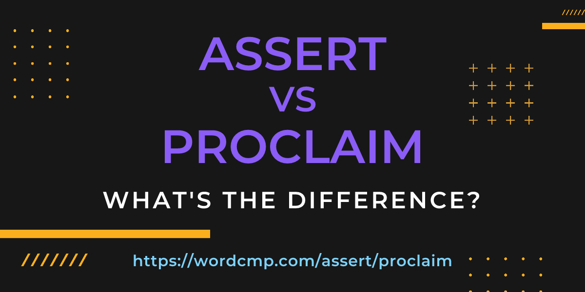 Difference between assert and proclaim