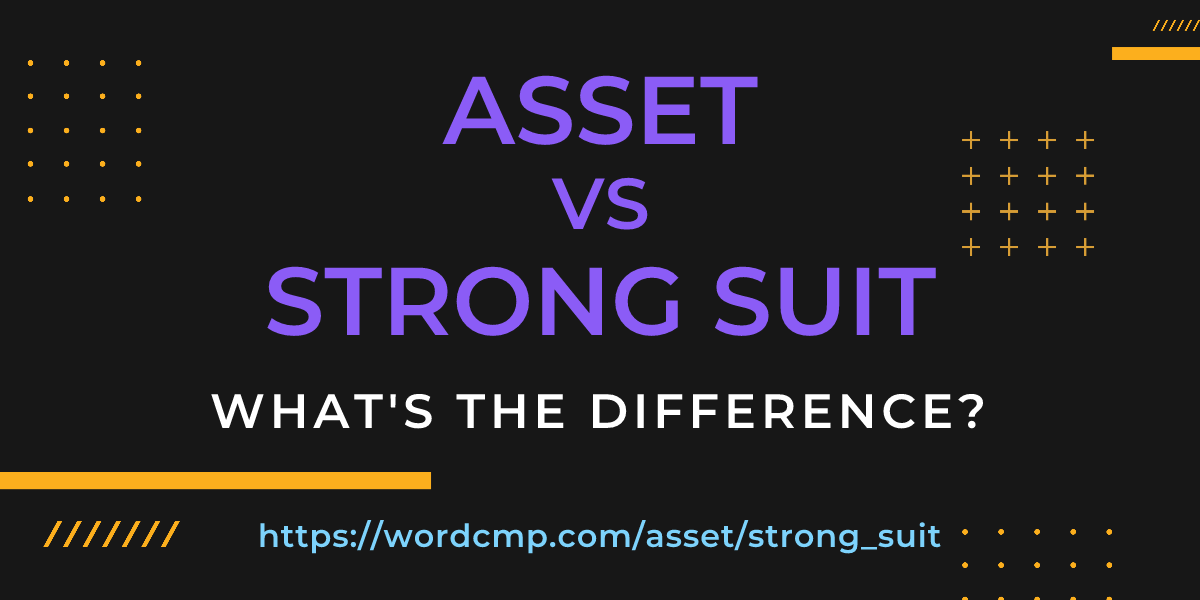 Difference between asset and strong suit