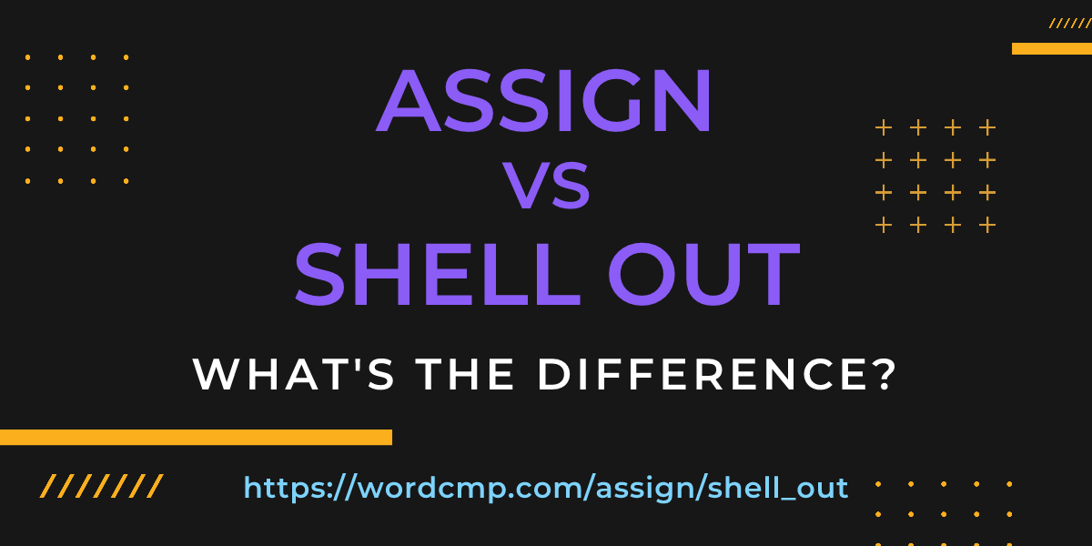 Difference between assign and shell out