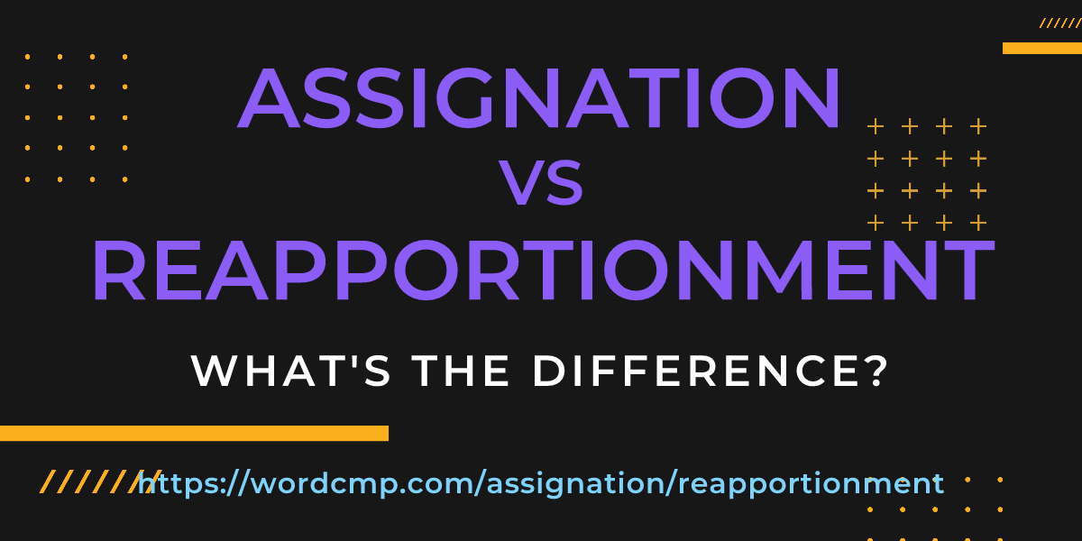 Difference between assignation and reapportionment