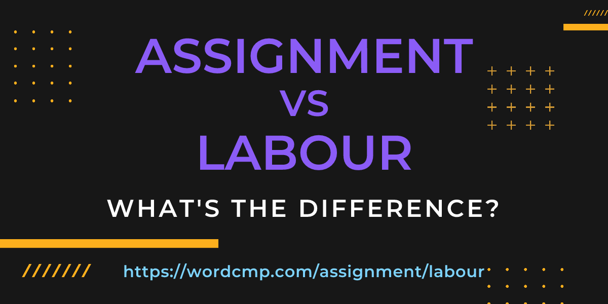Difference between assignment and labour