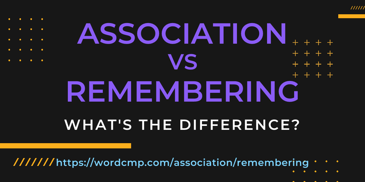 Difference between association and remembering