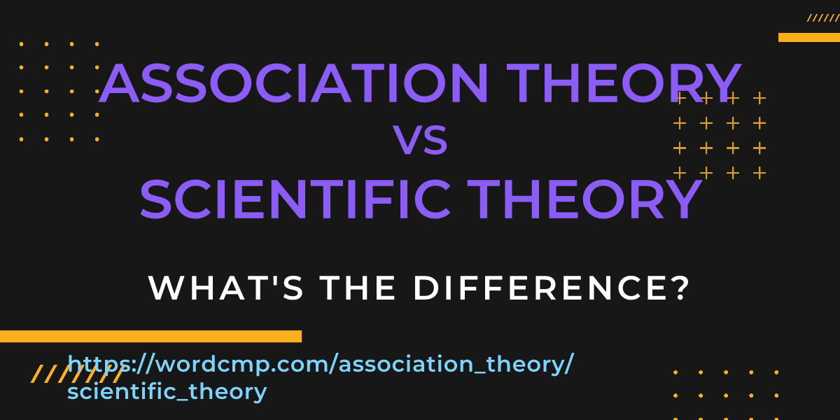 Difference between association theory and scientific theory