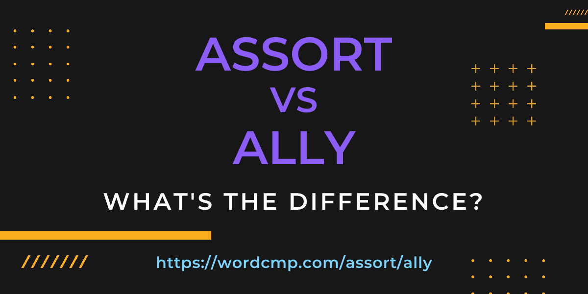 Difference between assort and ally