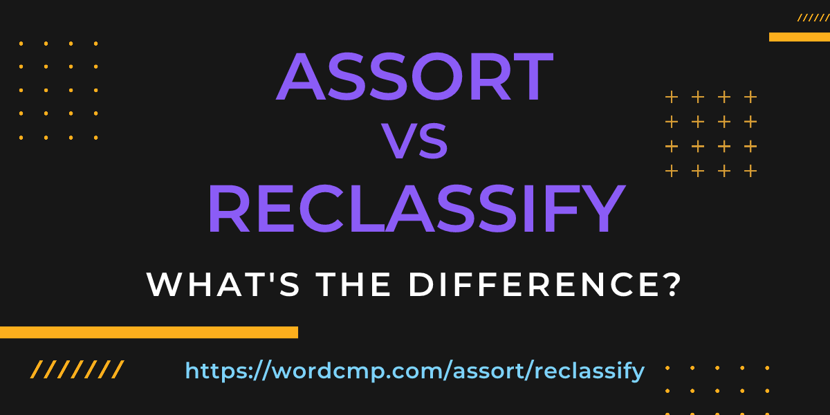Difference between assort and reclassify