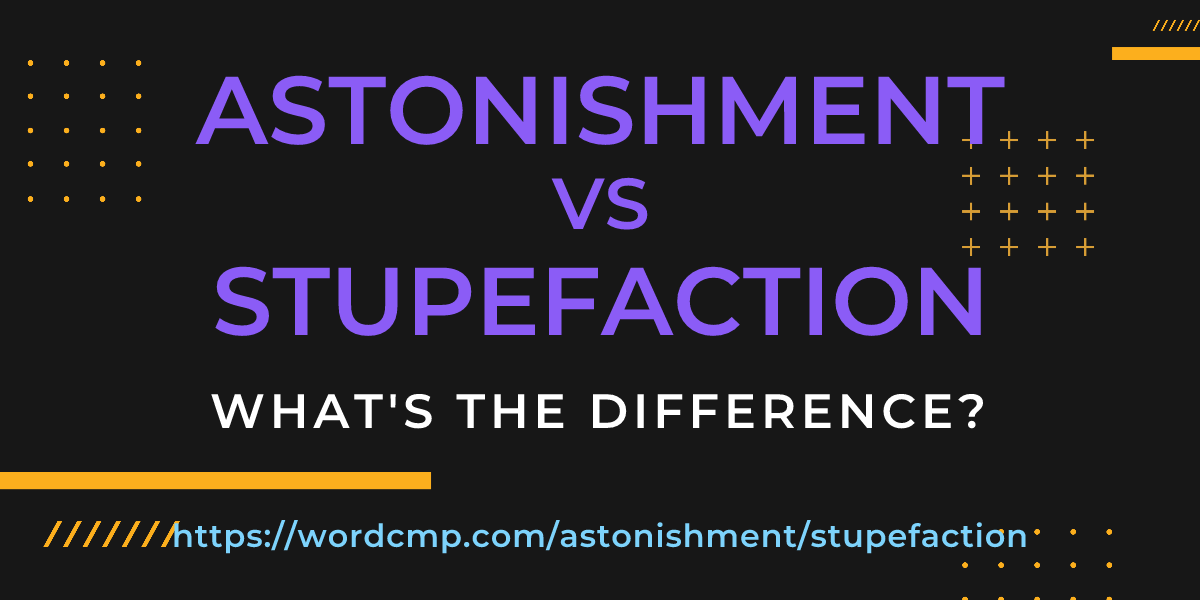 Difference between astonishment and stupefaction