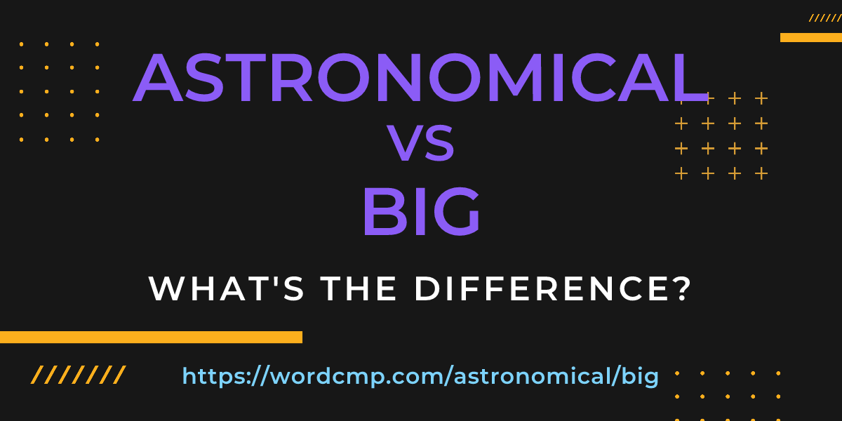 Difference between astronomical and big