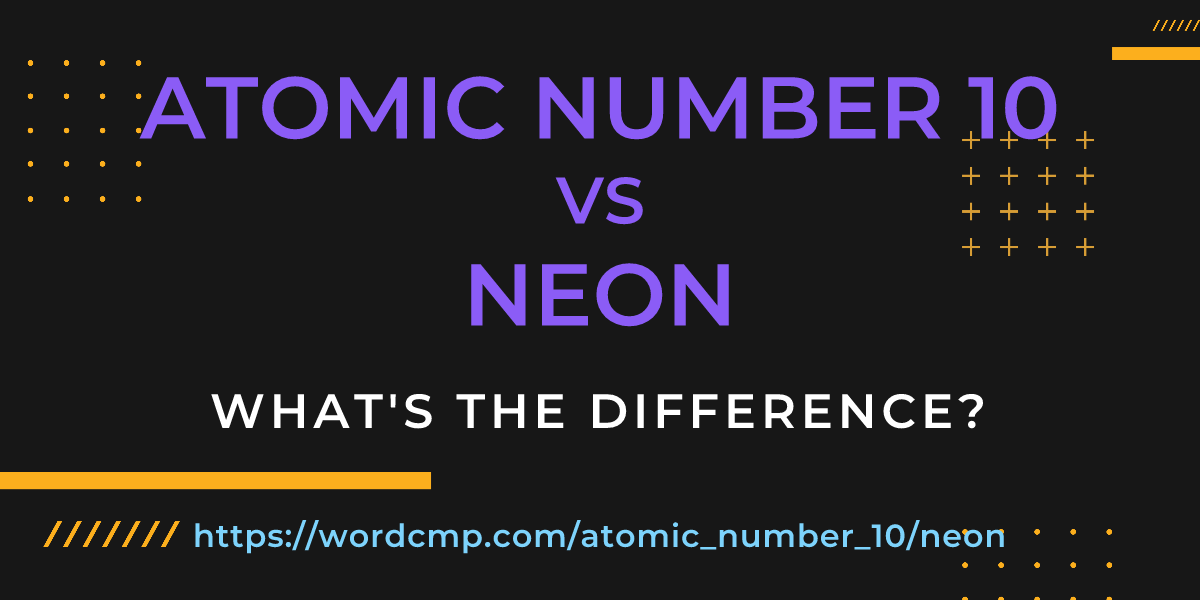 Difference between atomic number 10 and neon