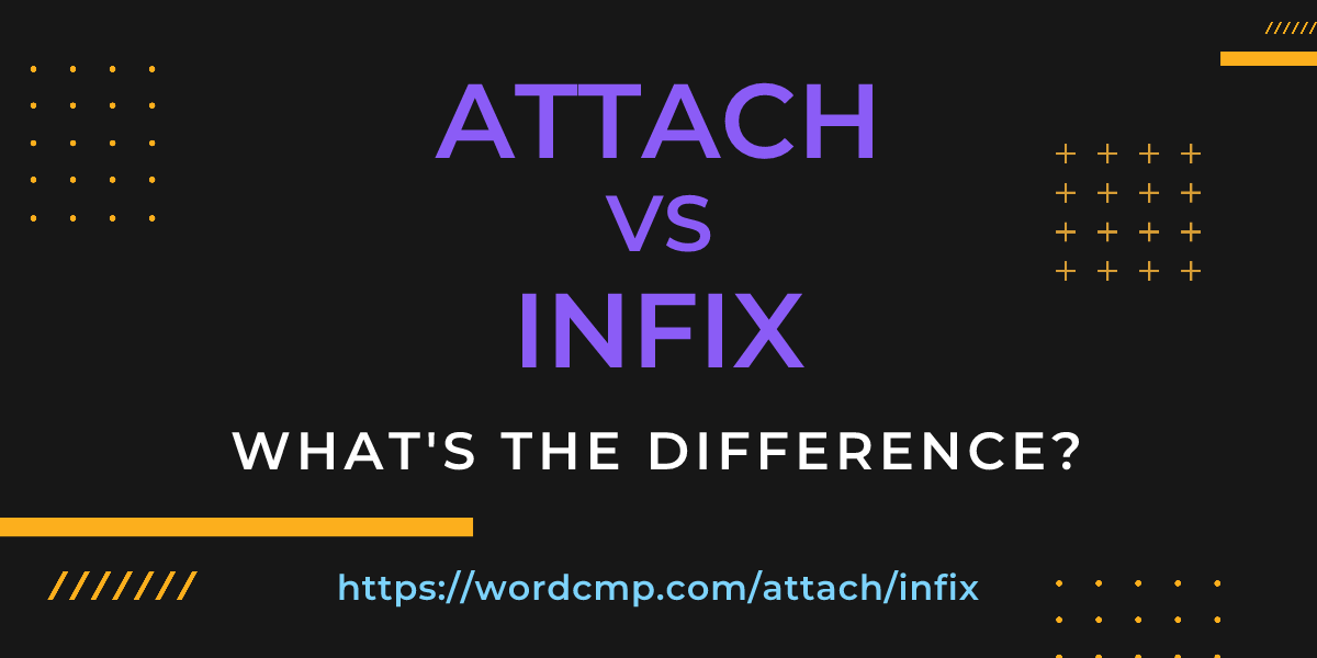 Difference between attach and infix