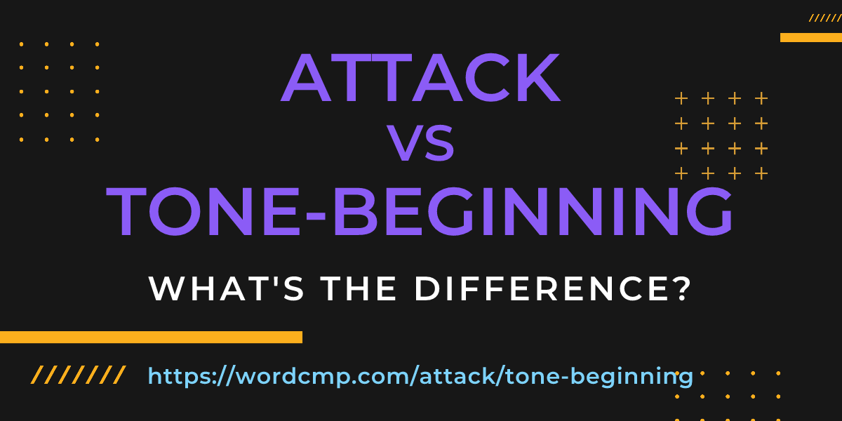 Difference between attack and tone-beginning
