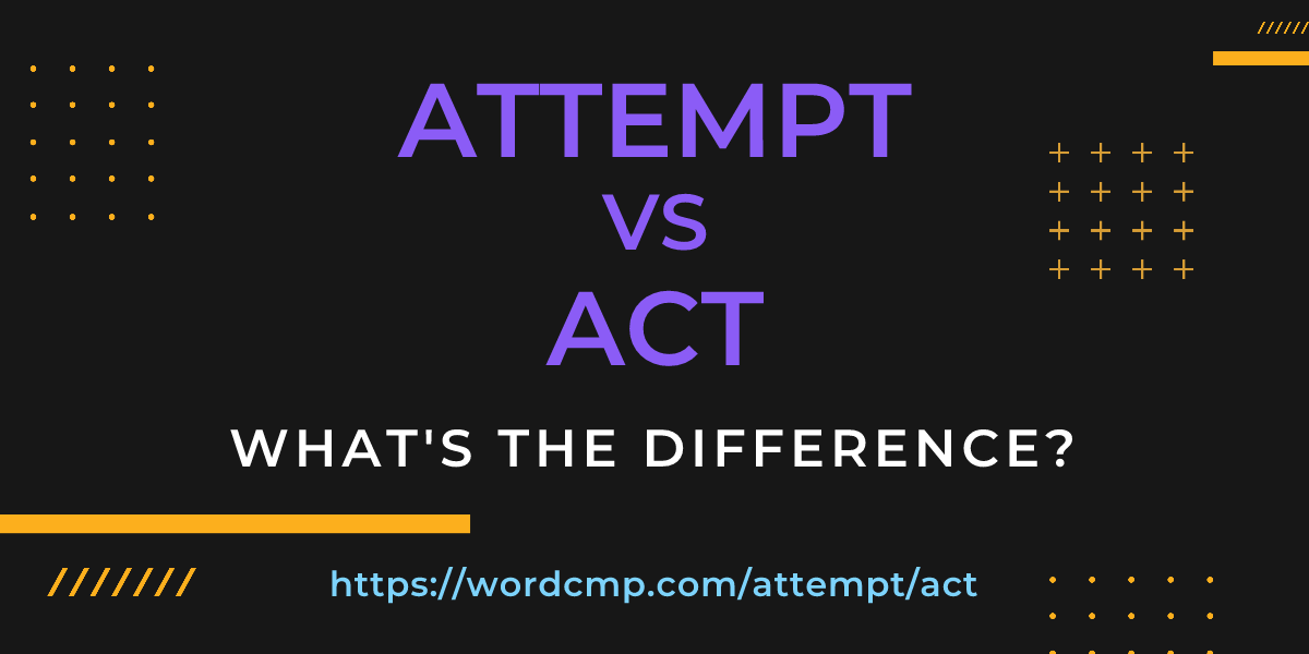 Difference between attempt and act
