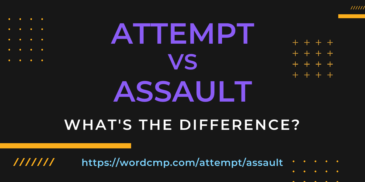 Difference between attempt and assault