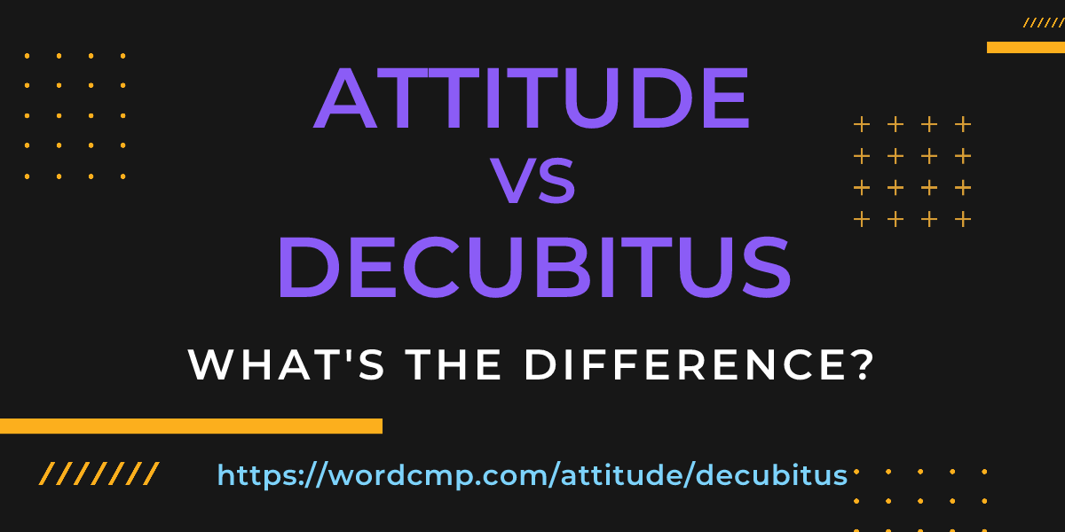 Difference between attitude and decubitus