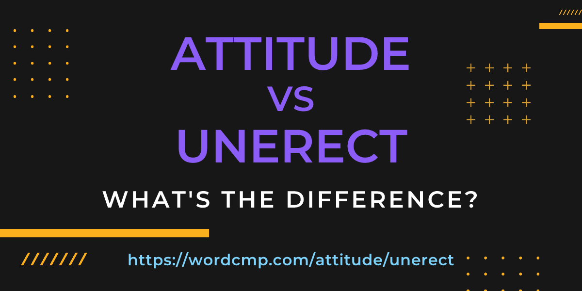 Difference between attitude and unerect