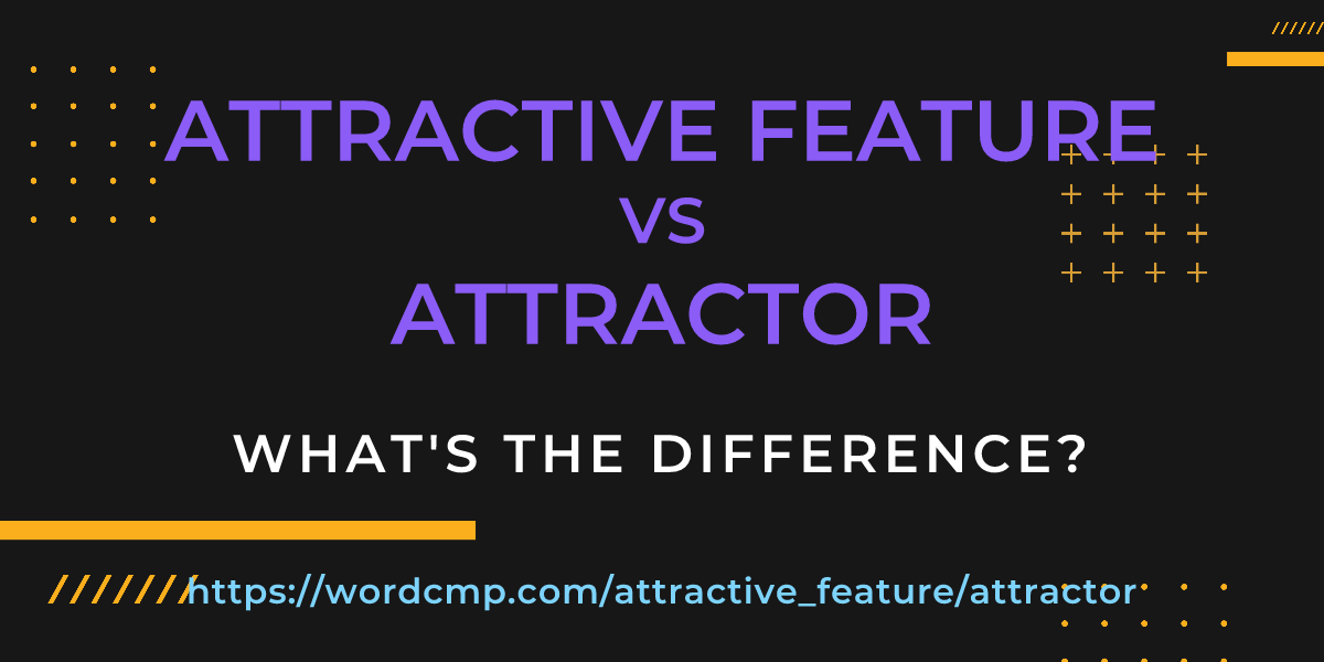Difference between attractive feature and attractor