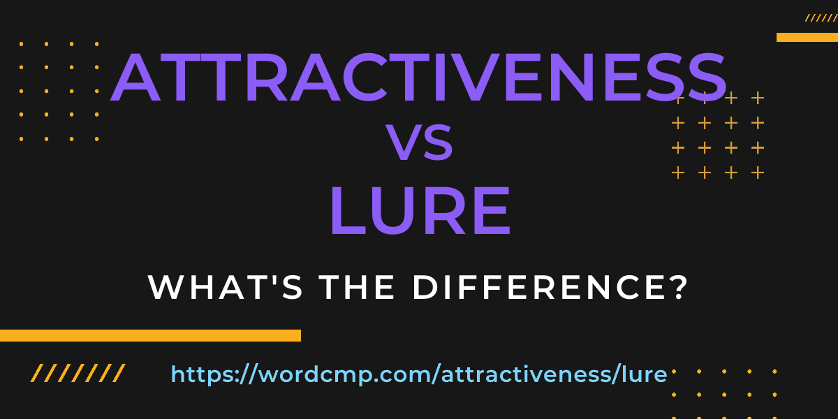 Difference between attractiveness and lure
