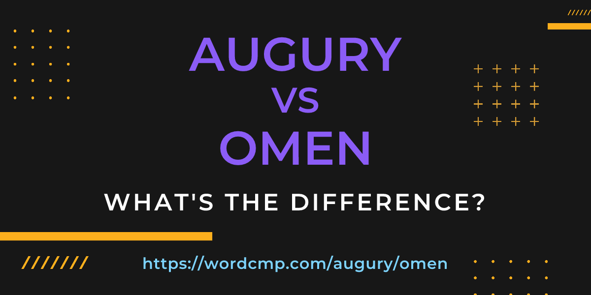 Difference between augury and omen