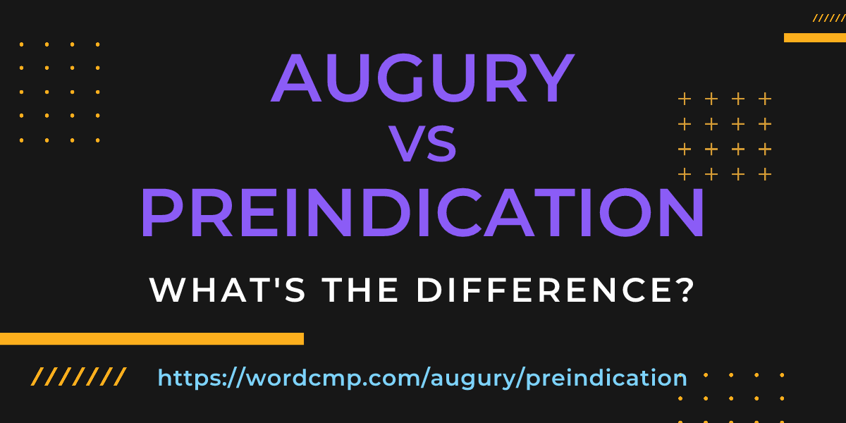 Difference between augury and preindication