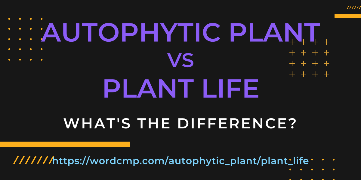 Difference between autophytic plant and plant life