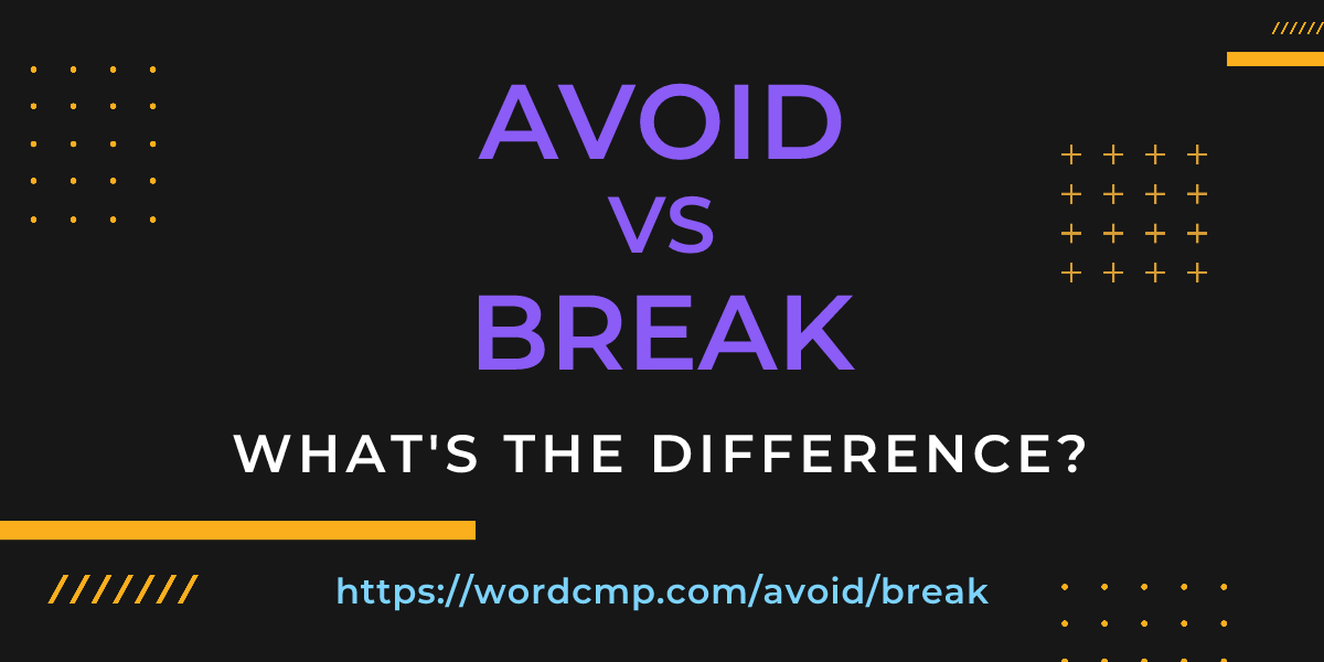 Difference between avoid and break