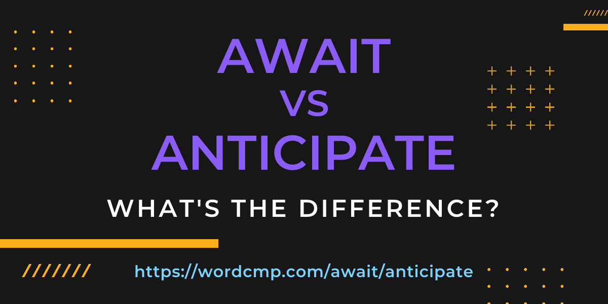 Difference between await and anticipate