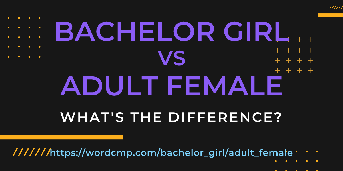 Difference between bachelor girl and adult female