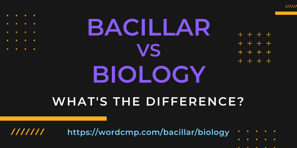 Difference between bacillar and biology