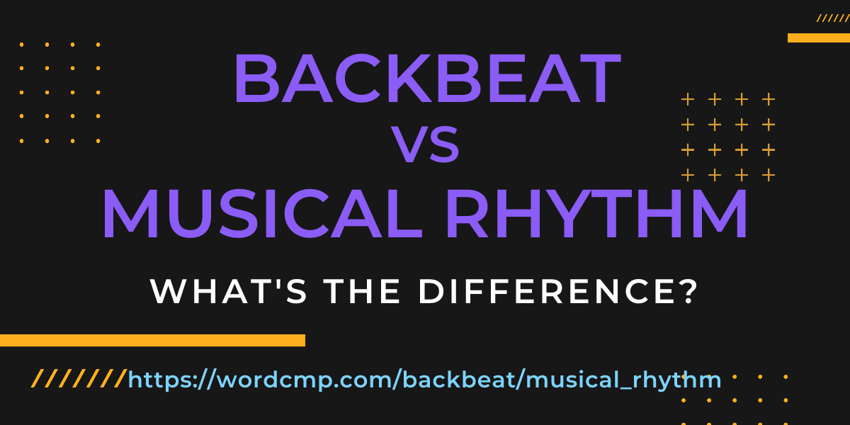 Difference between backbeat and musical rhythm