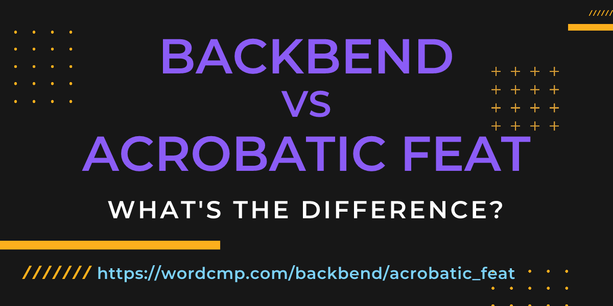 Difference between backbend and acrobatic feat