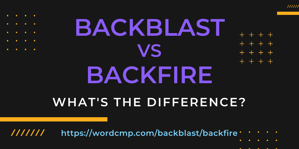 Difference between backblast and backfire