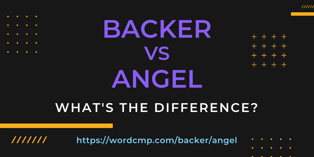 Difference between backer and angel