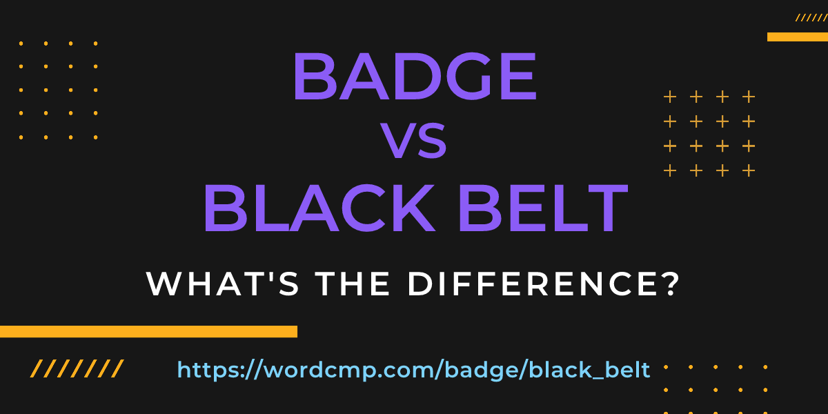 Difference between badge and black belt