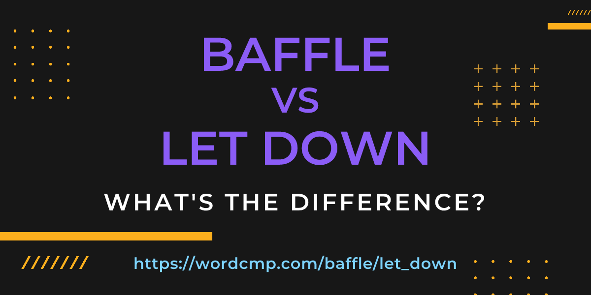 Difference between baffle and let down