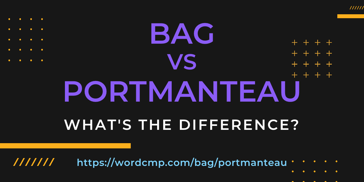 Difference between bag and portmanteau