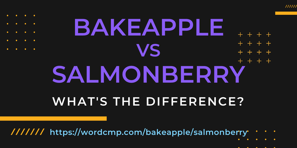 Difference between bakeapple and salmonberry