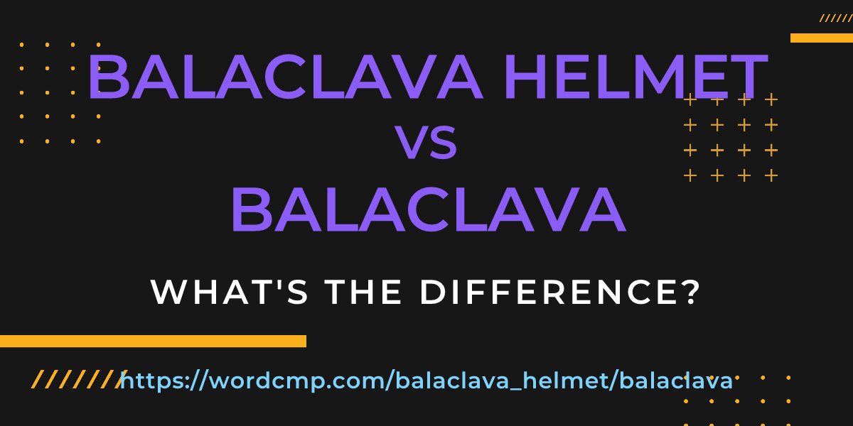 Difference between balaclava helmet and balaclava