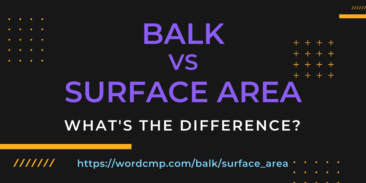 Difference between balk and surface area