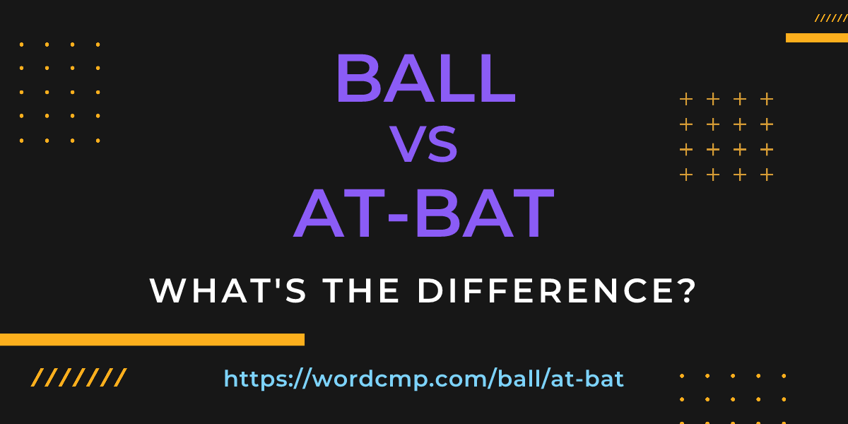 Difference between ball and at-bat